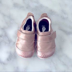 Rose gold Leather Baby Shoes - Bobux Go Explorer